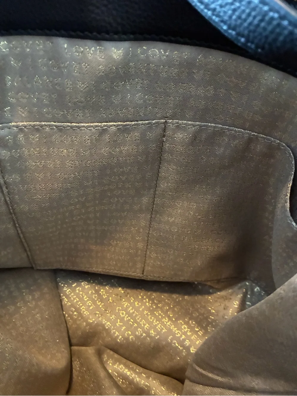 Stella & Dot Cream Tote with Gold Logo
